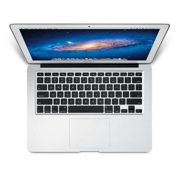 top-down-view-of-restored-apple-13-3-inch-macbook-air-md760ll-a-laptop-intel-core-i5-dual-core-1-3ghz-up-to-2-6ghz-4gb-ram-mac-os-128gb-ssd-silver-refurbished top-down-view-of-restored-apple-13-3-inch-macbook-air-md760ll-a-laptop-intel-core-i5-dual-core-1-3ghz-up-to-2-6ghz-4gb-ram-mac-os-128gb-ssd-silver-refurbished